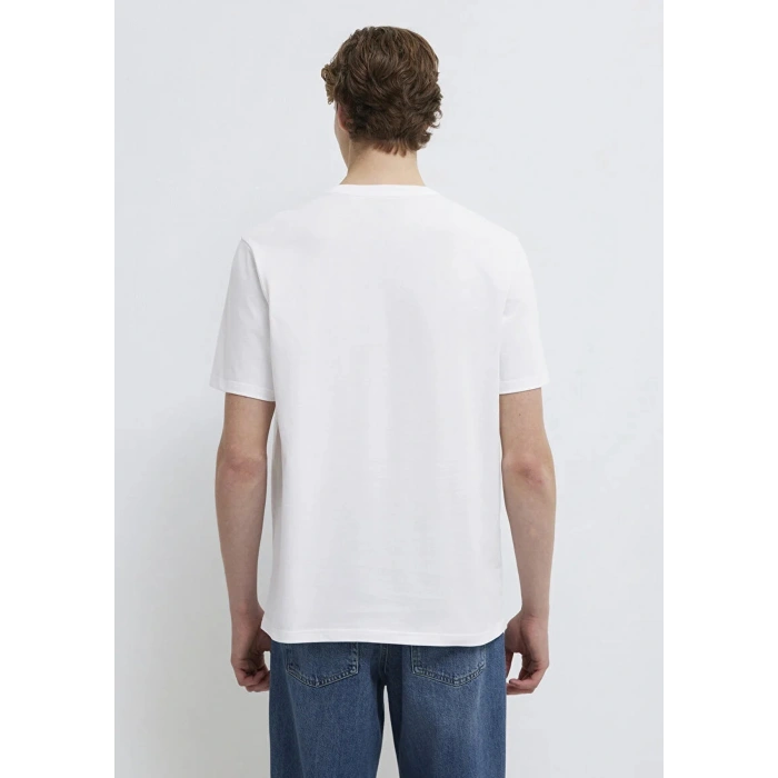 Mavi 067153 0 Yaka Erkek Tshirt - Beyaz