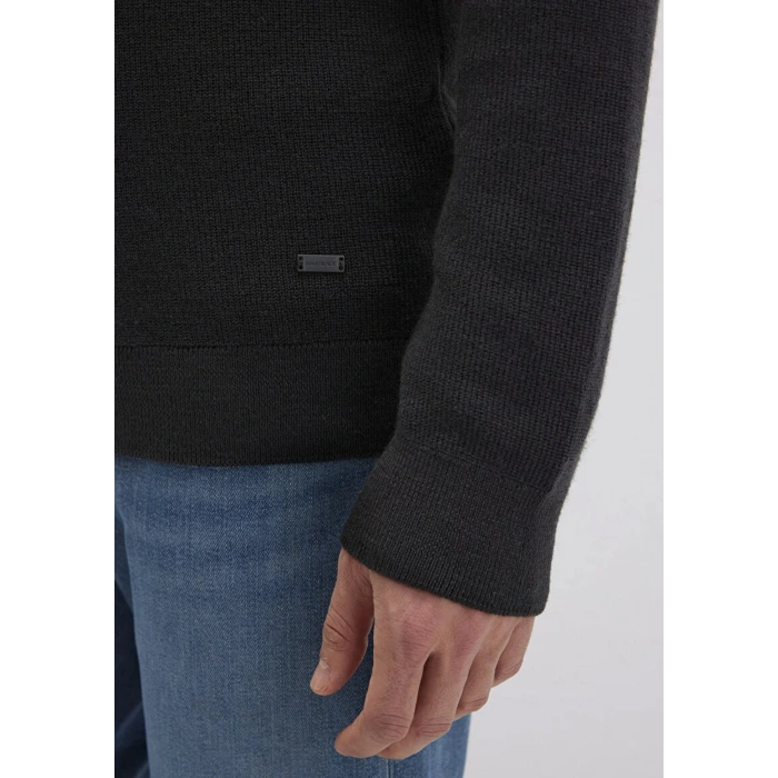 Mavi 0710291 0 Yaka Erkek Triko - Siyah