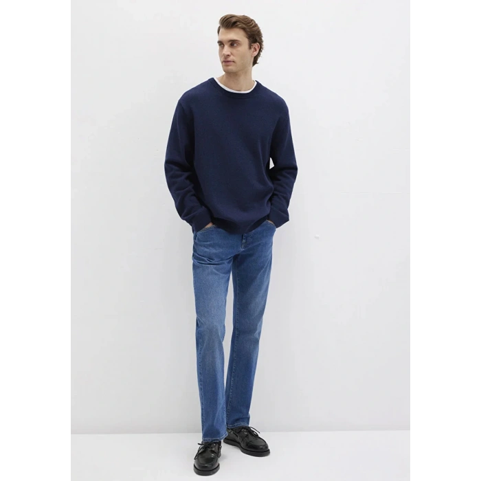 Mavi 0710370 0 Yaka Erkek Triko - Lacivert