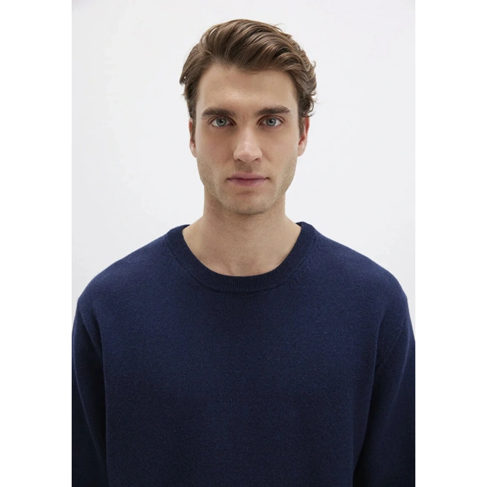 Mavi 0710370 0 Yaka Erkek Triko - Lacivert