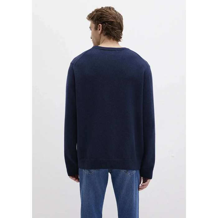 Mavi 0710370 0 Yaka Erkek Triko - Lacivert