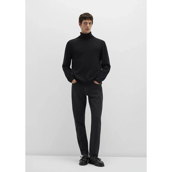 Mavi 0710372 Balikci Yaka Erkek Triko - Siyah