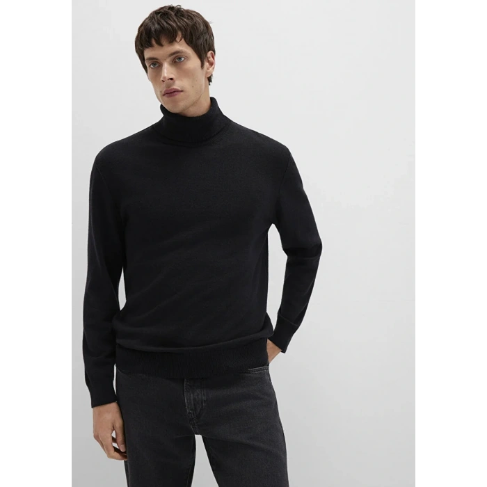 Mavi 0710372 Balikci Yaka Erkek Triko - Siyah