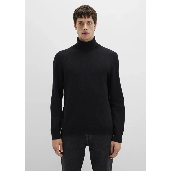 Mavi 0710372 Balikci Yaka Erkek Triko - Siyah