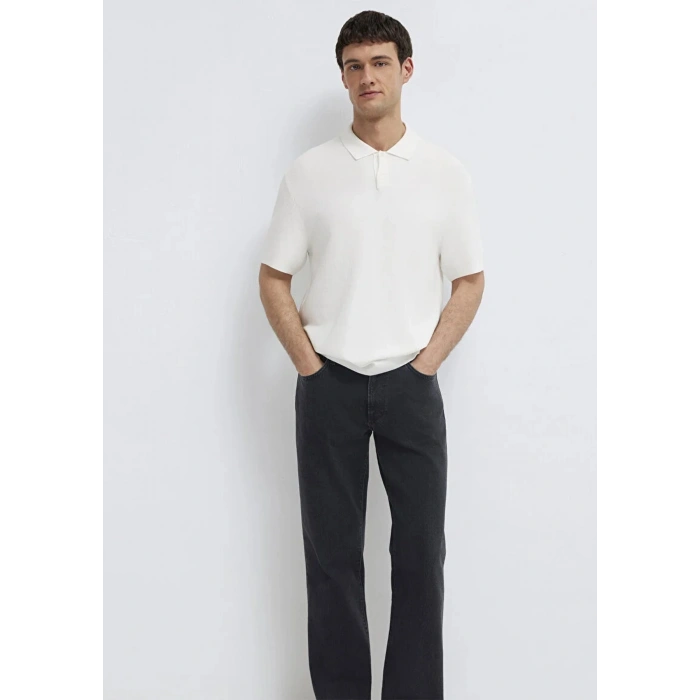 Mavi 0710397 Yakali Erkek Tshirt - Ekru