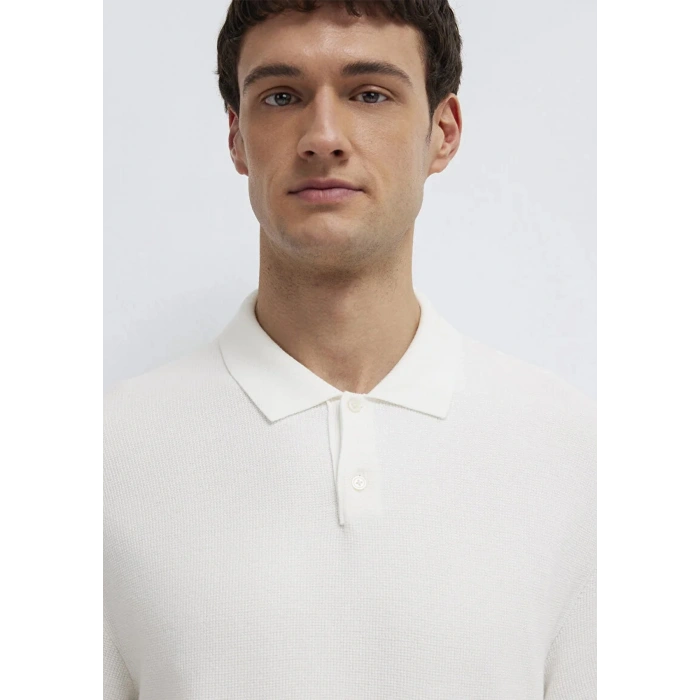 Mavi 0710397 Yakali Erkek Tshirt - Ekru