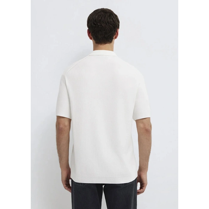 Mavi 0710397 Yakali Erkek Tshirt - Ekru