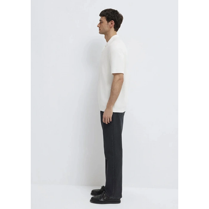 Mavi 0710397 Yakali Erkek Tshirt - Ekru