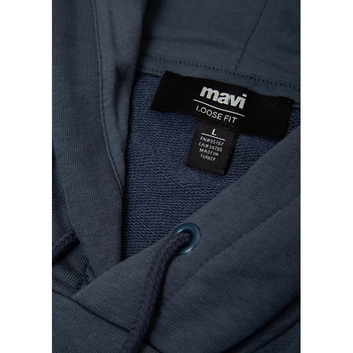 Mavi 0s10196 Kapsonlu Erkek Sweat - Kursun Rengi