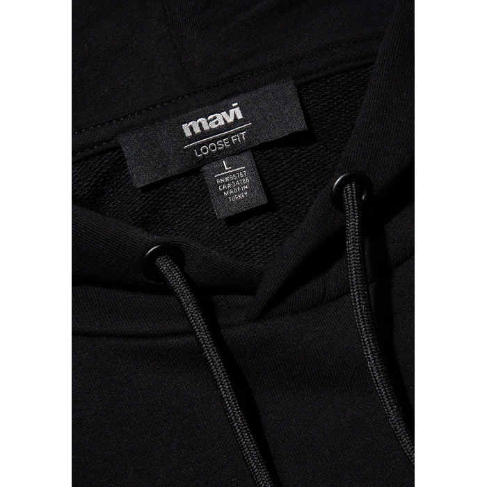 Mavi 0s10196 Kapsonlu Erkek Sweat - Siyah