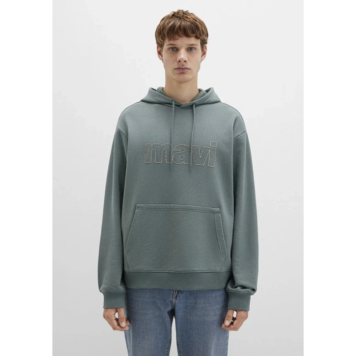 Mavi 0s10196 Kapsonlu Erkek Sweat - Yesil