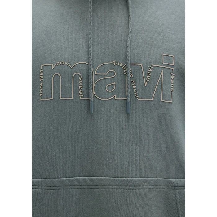 Mavi 0s10196 Kapsonlu Erkek Sweat - Yesil