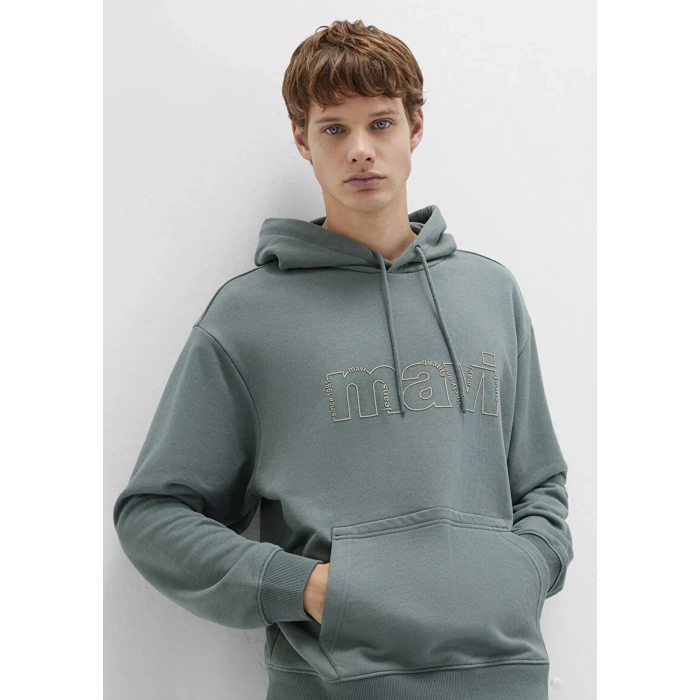 Mavi 0s10196 Kapsonlu Erkek Sweat - Yesil