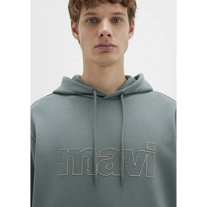 Mavi 0s10196 Kapsonlu Erkek Sweat - Yesil