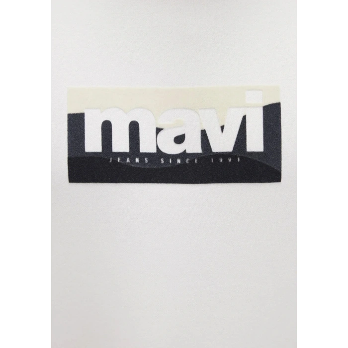 Mavi 0s10203 0 Yaka Erkek Sweat - Ekru