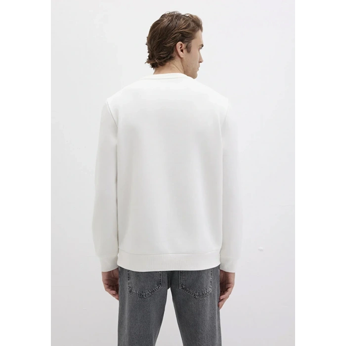 Mavi 0s10203 0 Yaka Erkek Sweat - Ekru