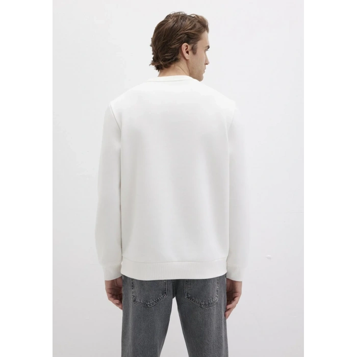 Mavi 0s10203 0 Yaka Erkek Sweat - Ekru