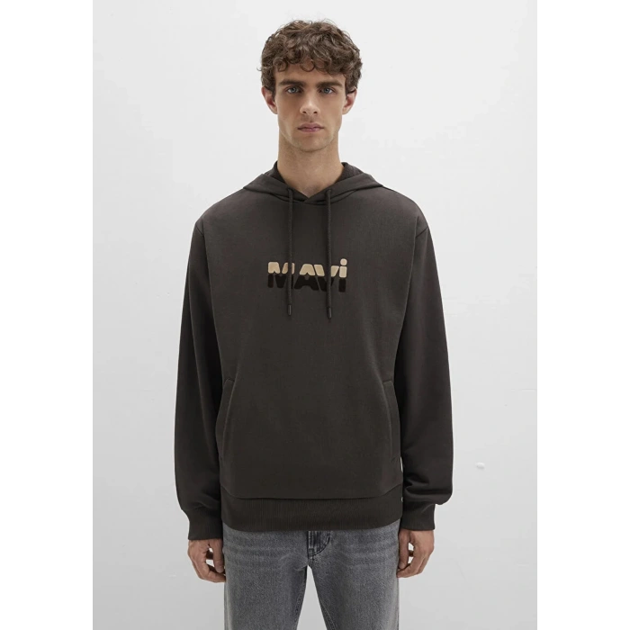 Mavi 0s10395 Kapsonlu Erkek Sweat - Kahverengi