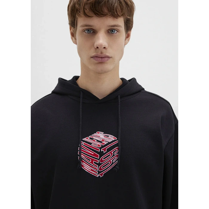 Mavi 0s10397 Kapsonlu Erkek Sweat - Siyah