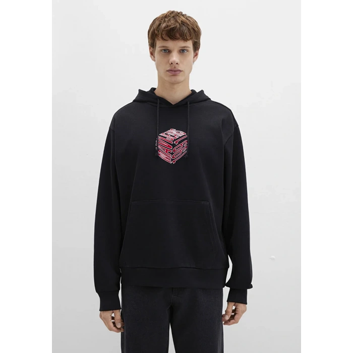 Mavi 0s10397 Kapsonlu Erkek Sweat - Siyah