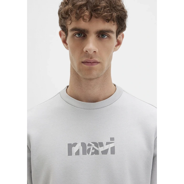 Mavi 0s10402 0 Yaka Erkek Sweat - Gri