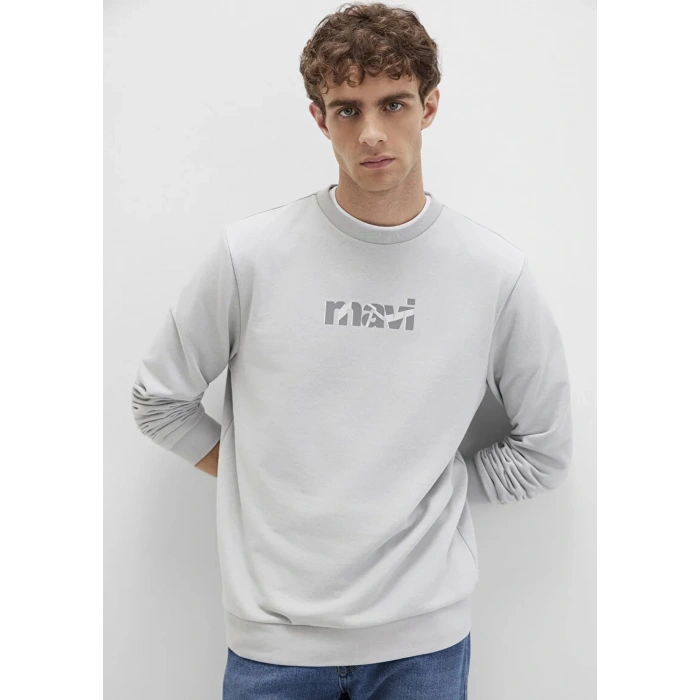 Mavi 0s10402 0 Yaka Erkek Sweat - Gri