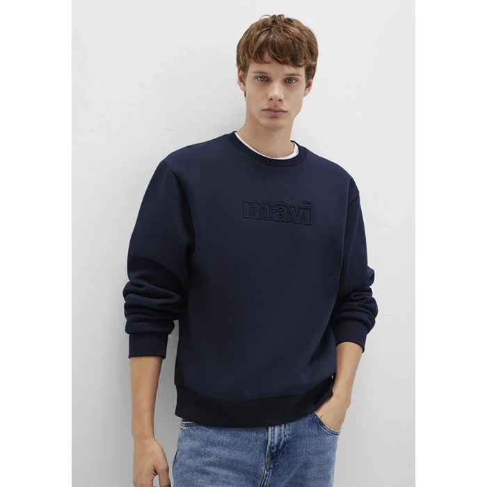 Mavi 0s10412 0 Yaka Erkek Sweat - Lacivert