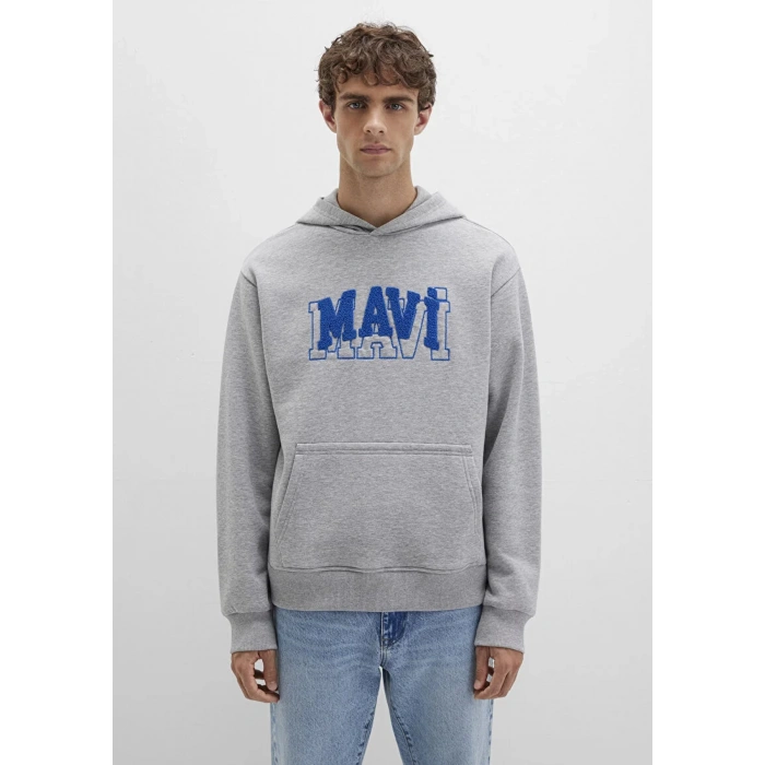 Mavi 0s10413 Kapsonlu Erkek Sweat - Gri