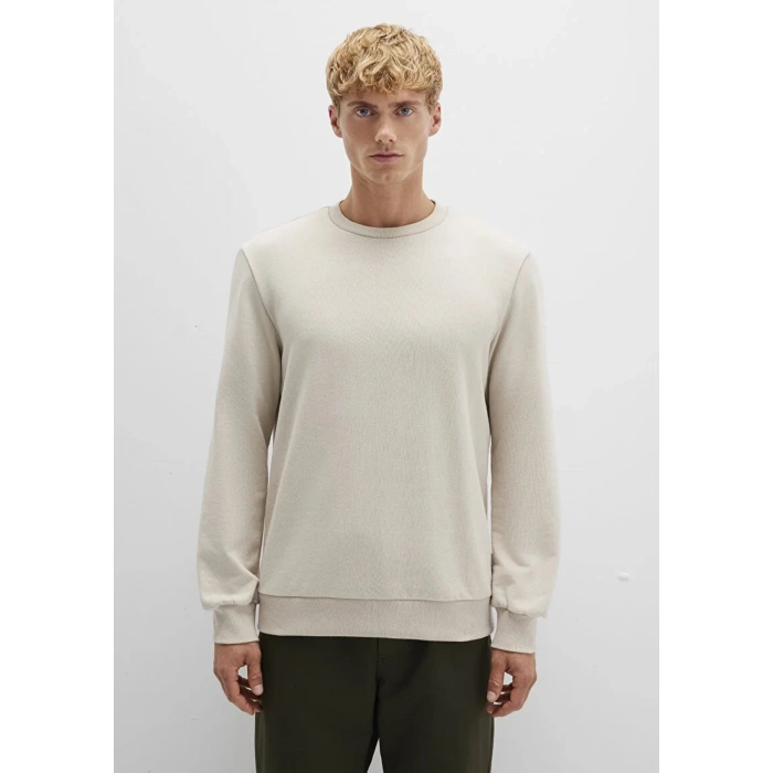 Mavi 0s10457 0 Yaka Erkek Sweat - Bej