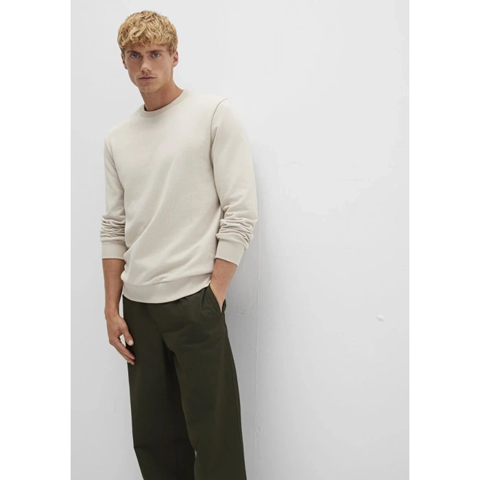 Mavi 0s10457 0 Yaka Erkek Sweat - Bej