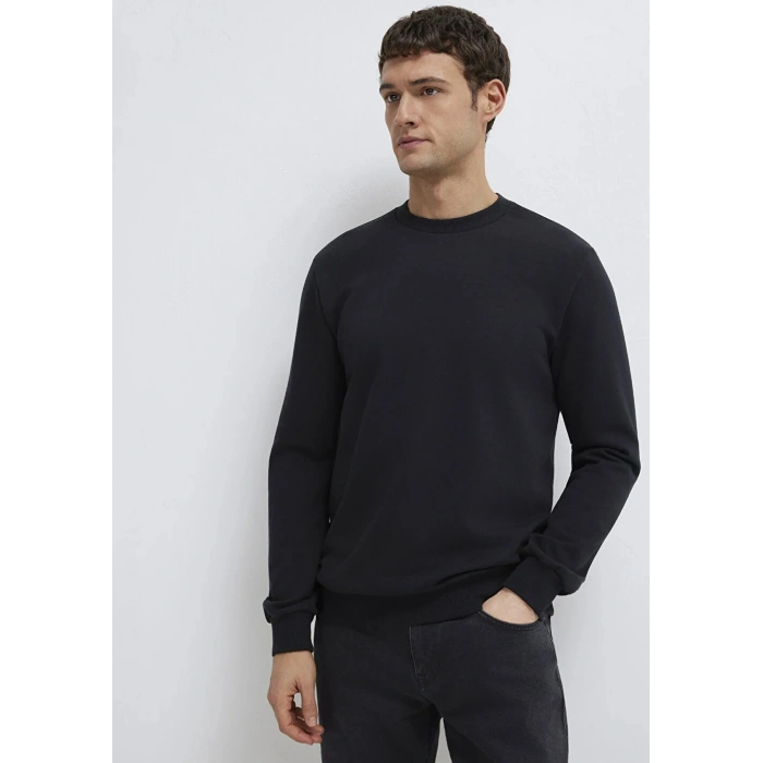 Mavi 0s10457 0 Yaka Erkek Sweat - Siyah