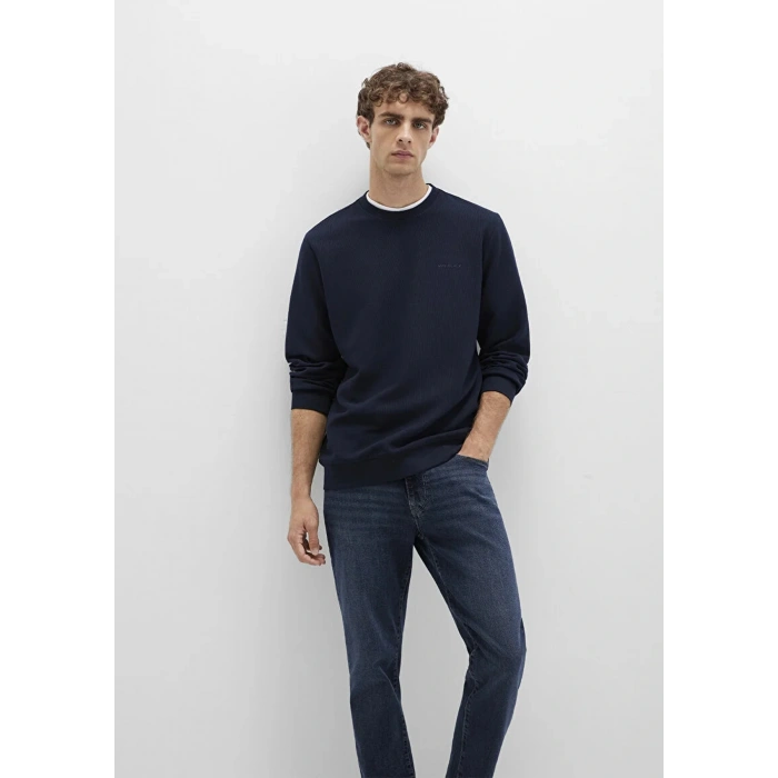 Mavi 0s10480 0 Yaka Erkek Sweat - Lacivert