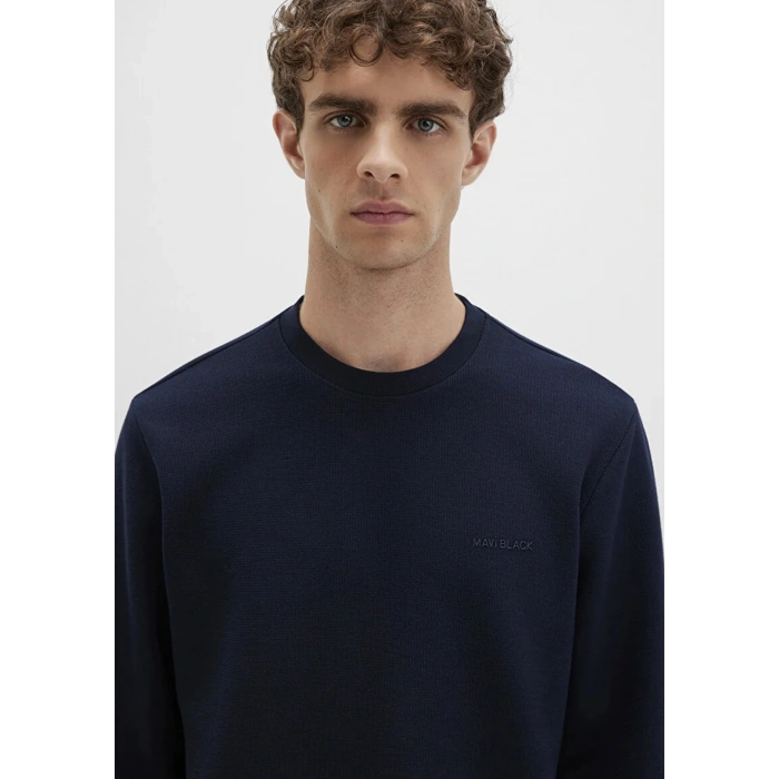 Mavi 0s10480 0 Yaka Erkek Sweat - Lacivert