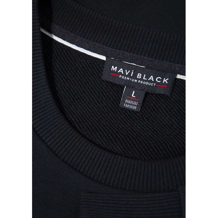 Mavi 0s10528 0 Yaka Erkek Sweat - Siyah