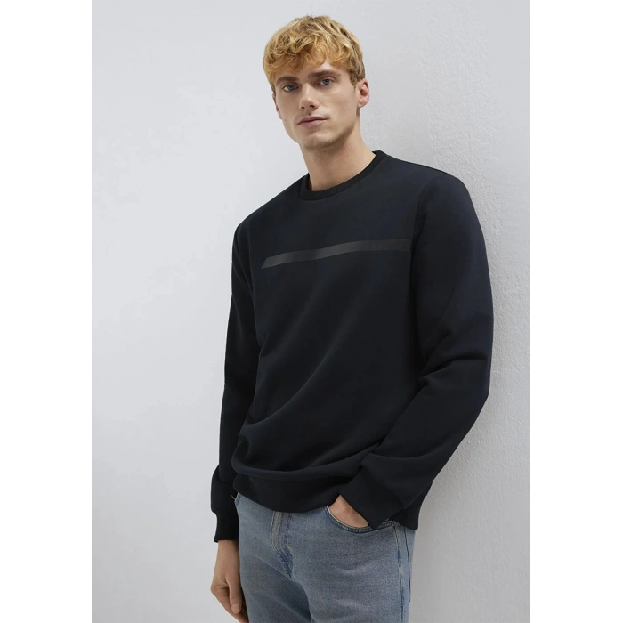 Mavi 0s10528 0 Yaka Erkek Sweat - Siyah