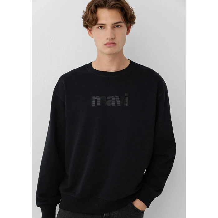 Mavi 0s10551 0 Yaka Erkek Sweat - Siyah