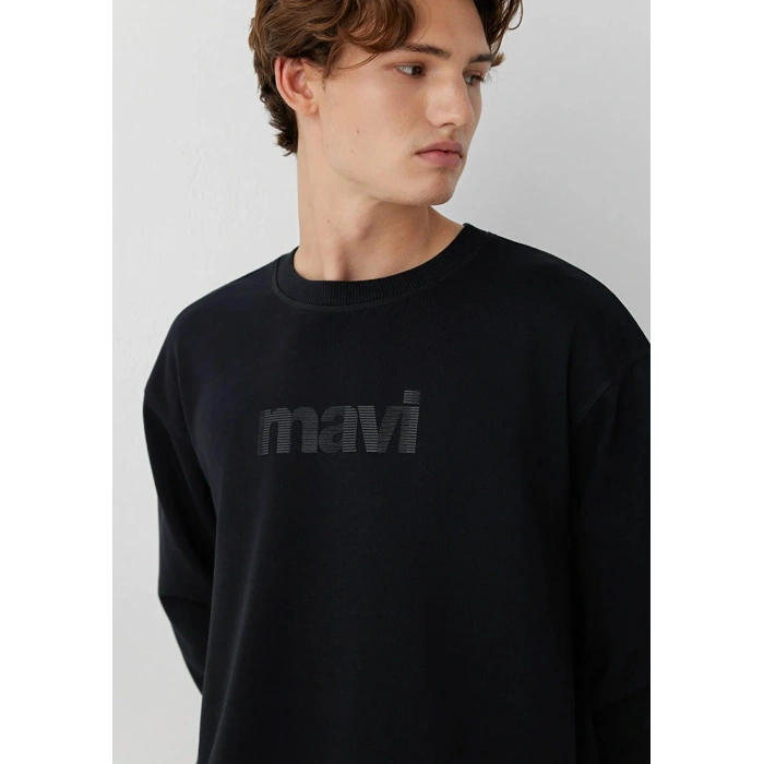 Mavi 0s10551 0 Yaka Erkek Sweat - Siyah