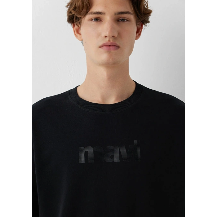 Mavi 0s10551 0 Yaka Erkek Sweat - Siyah