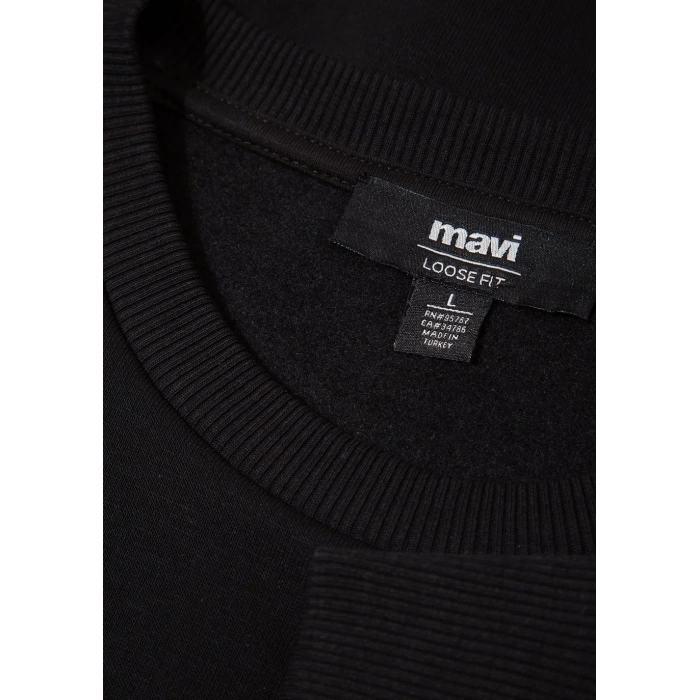 Mavi 0s10586 0 Yaka Erkek Sweat - Siyah