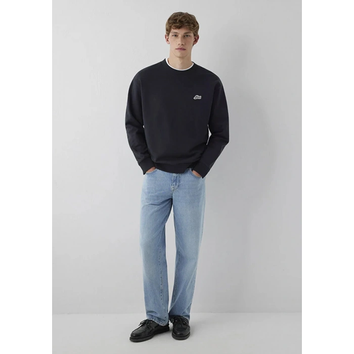 Mavi 0s10611 0 Yaka Erkek Sweat - Siyah
