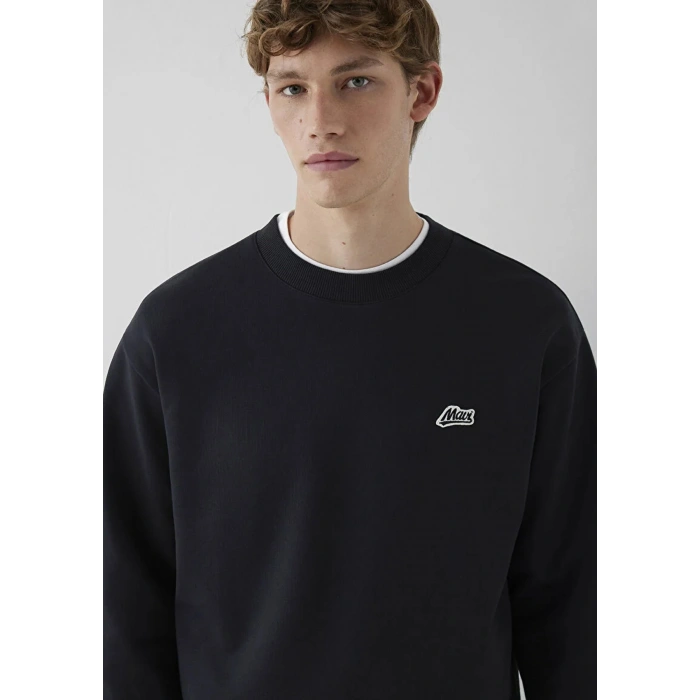 Mavi 0s10611 0 Yaka Erkek Sweat - Siyah
