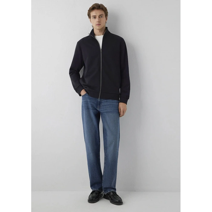 Mavi 0s10653 Fermuarli Erkek Sweat - Siyah