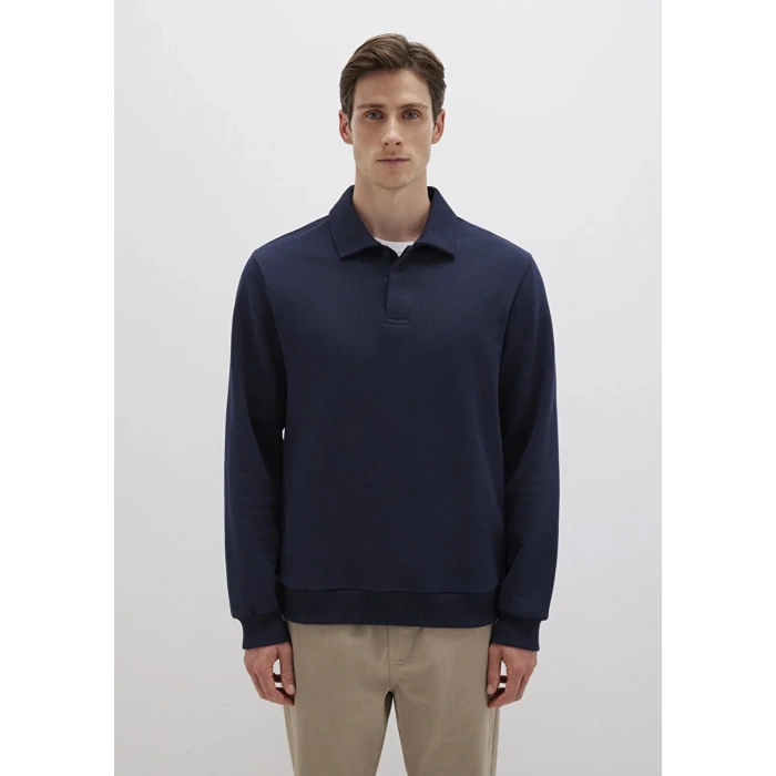 Mavi 10420 Polo Yaka 2 Dugmeli Uzun Kol Sweat - Lacivert