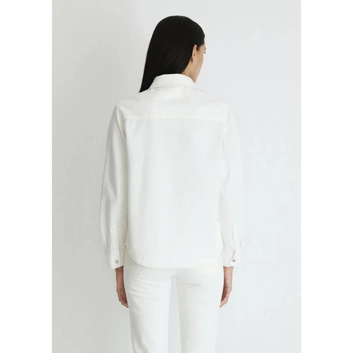 Mavi 1210662 Merida Kadin Kot Gomlek - Ekru