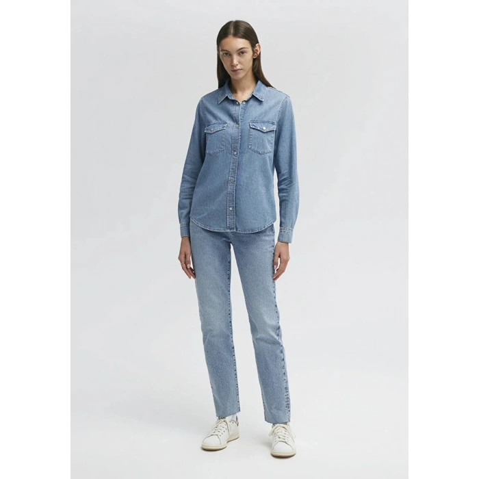 Mavi 1210662 Merida Kadin Kot Gomlek - Mavi