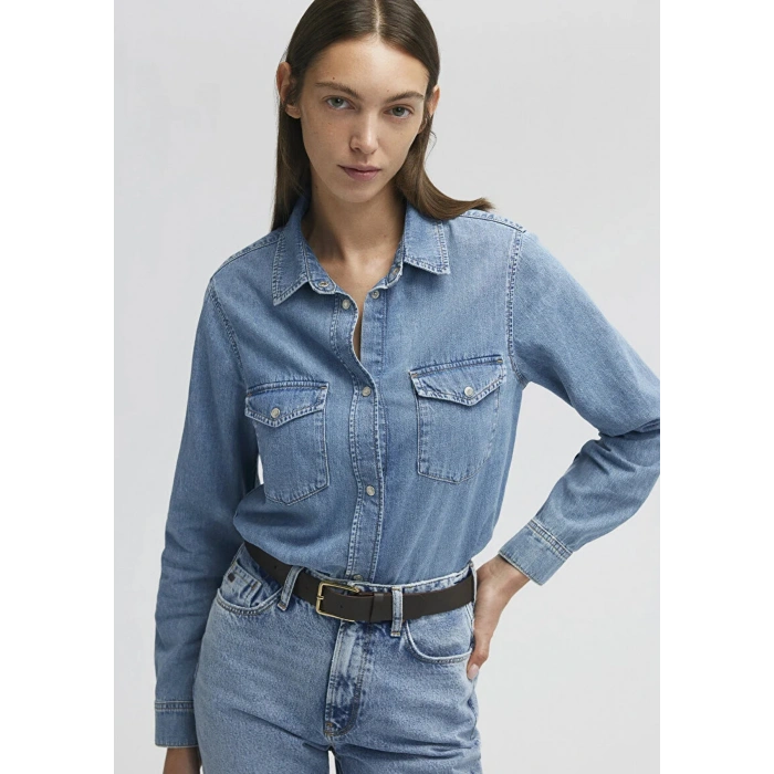 Mavi 1210662 Merida Kadin Kot Gomlek - Mavi