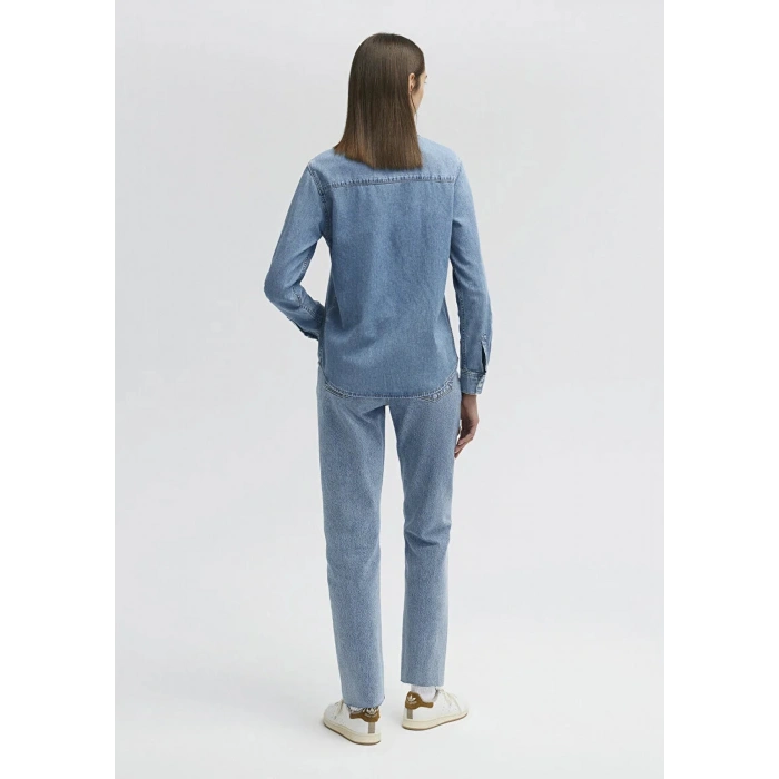 Mavi 1210662 Merida Kadin Kot Gomlek - Mavi