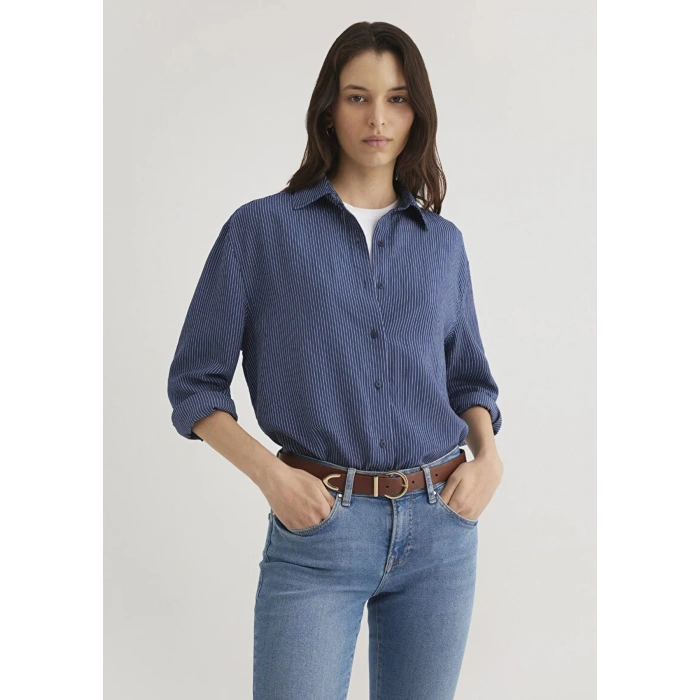 Mavi 1210683 Kadin Gomlek - Lacivert Cizg
