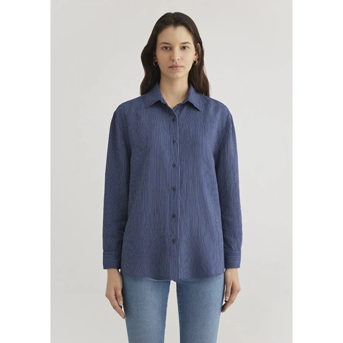 Mavi 1210683 Kadin Gomlek - Lacivert Cizg