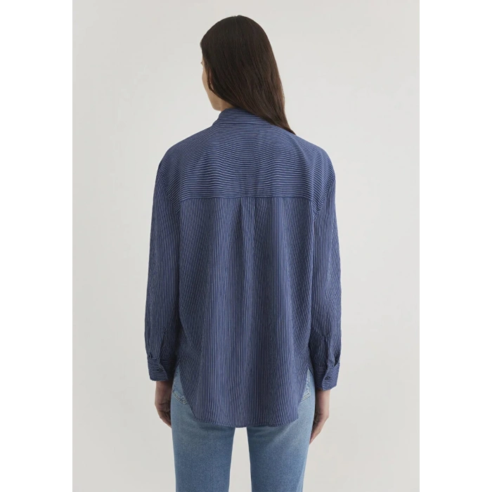 Mavi 1210683 Kadin Gomlek - Lacivert Cizg